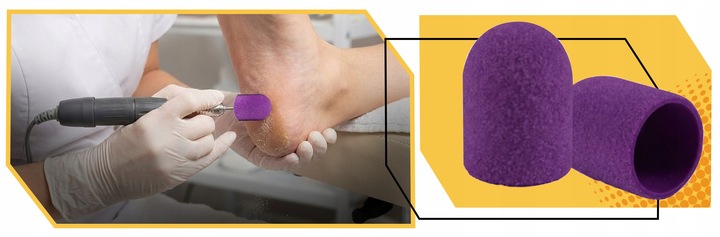 ZESTAW 30x KAPTURKI nakładki ścierne do pedicure frezarki 13mm z Nośnikiem Wyrób medyczny nie